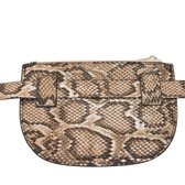 Heuptas Dames - Heuptas Snake Print - Festival Tas - Dames Heuptas Bruin - Slangen Print - 20 x 13,5 CM