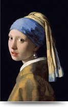 Schilderij - Meisje met de Parel op canvas - 100 x 150 cm | Johannes vermeer | Canvas schilderijen | Canvas schilderijen woonkamer - Canvas xxl