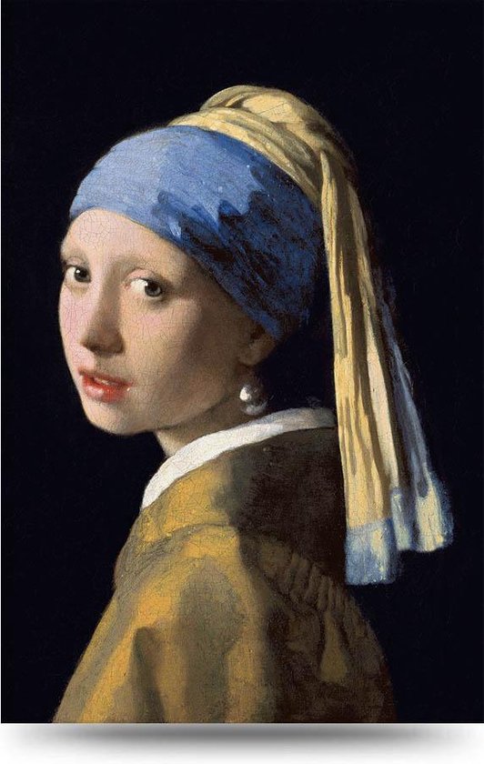 Fille à la perle sur toile - 100 x 150 cm | Johannes Vermeer | Peintures sur toile | Salon de peintures sur toile