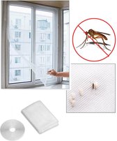 Moustiquaire Avec Velcro - Moustiquaire Pour Fenêtre - 130x150 cm - Blanc