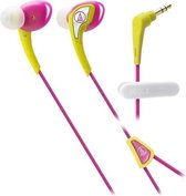 Audio-Technica ATH-SPORT2 Hoofdtelefoons In-ear 3,5mm-connector Roze, Geel