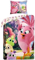 Angry Birds Stella Dekbedovertrek - Eenpersoons - 140x200 cm - Pink