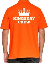 Koningsdag poloshirt / polo t-shirt Kingsday Crew oranje heren - Koningsdag personeel shirts L