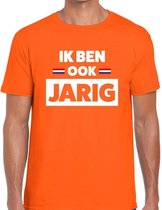 Oranje Ik ben ook jarig t-shirt - Shirt voor heren - Koningsdag kleding L