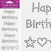 Oaktree - Stickers Happy Birthday Clear/Silver (per vel)