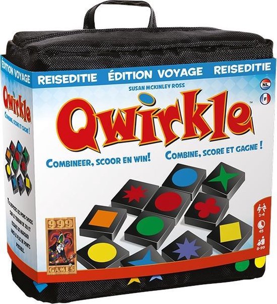 Gezelschapsspel: Qwirkle Reiseditie Bordspel, uitgegeven door 999 Games