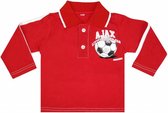 Baby polo ajax longsleeves rood little soccer fan maat 86/92