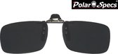 Polar Specs® 33x119 mm. Aluminium Opklapbare Voorhanger – Clip on Zonnebril – Brilclip – Voorzetbril – Polarized Black – Unisex