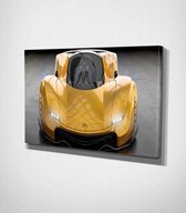 Hybride Yellow Canvas - 30 x 40 cm - Auto - Schilderij - Canvas - Slaapkamer - Wanddecoratie  - Slaapkamer - Foto op canvas