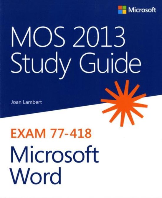 Mos 2013 Study Guide For Microsoft Word - cover