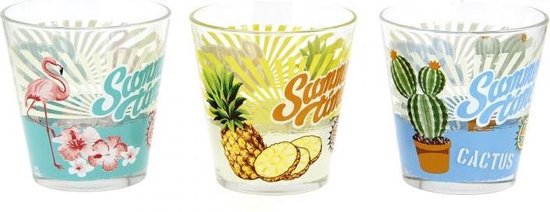 Cerve Fun in the Sun sapglas glazen 250 ml - Set-3 | bol.com