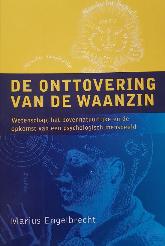 Couverture du livre "DE ONTTOVERING VAN DE WAANZIN" avec un plan de tête et du texte.