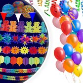 Feestpakket - Groot - Slingers - Ballonnen - Vlaggenlijn