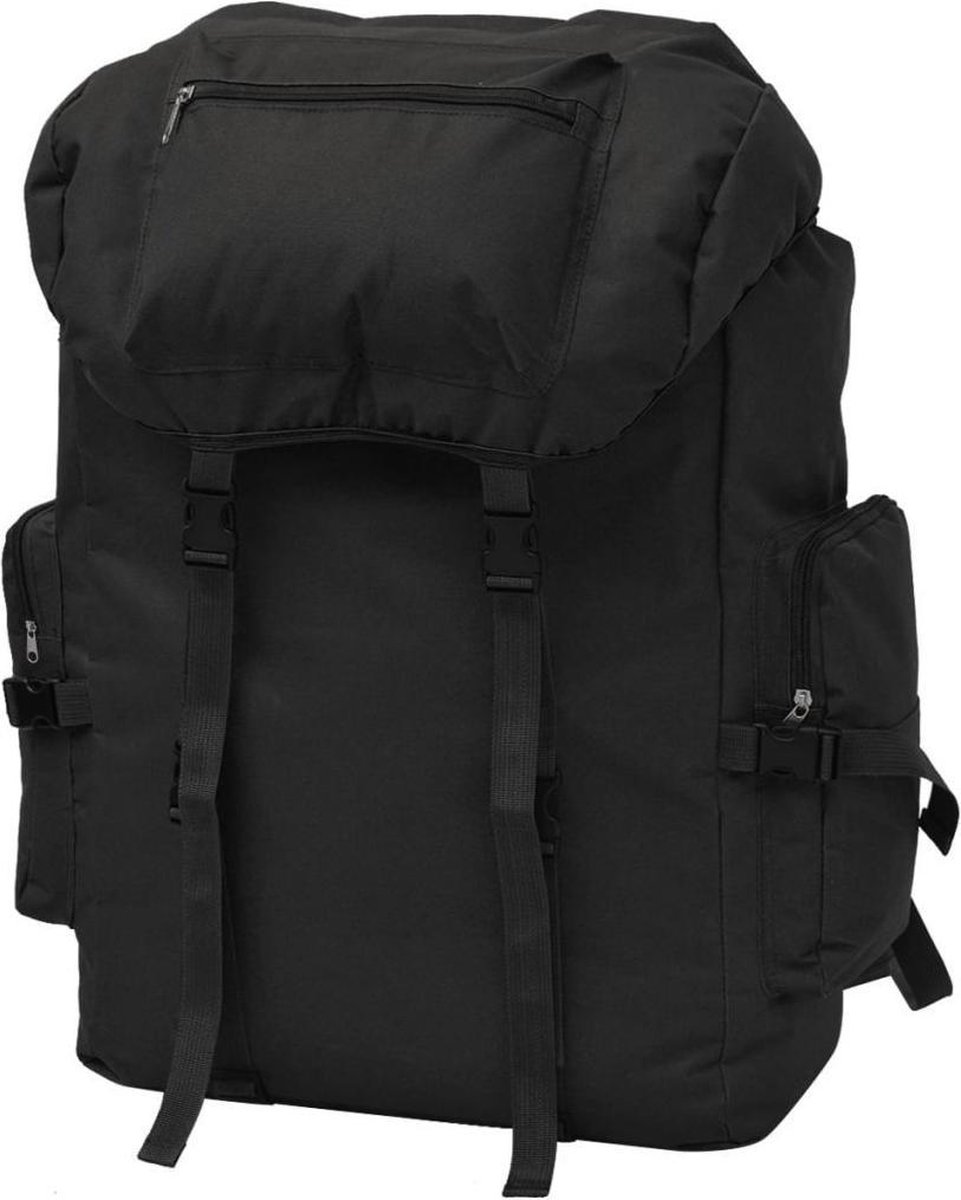 Backpack Rugzak Zwart 65L Militaire leger tas Plunjezak Sporttas