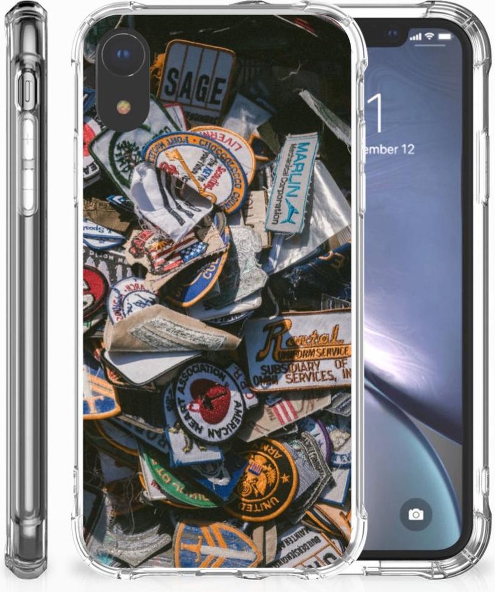 Apple iPhone Xr Anti-shock Hoesje met foto Badges
