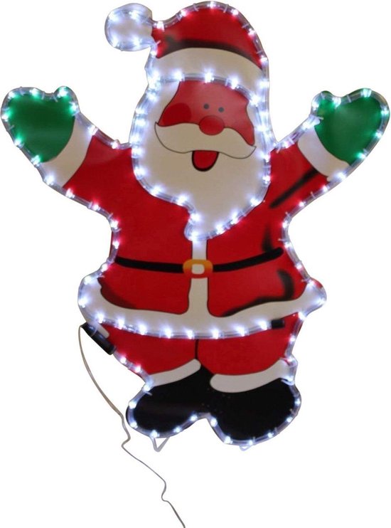 Overtreding Modernisering Christchurch Grote kerstman met witte leds - Lichtslang - 80 cm hoog | bol.com
