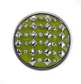 Quiges - Dames Click Button Drukknoop 18mm Patroon Groen - EBCM106