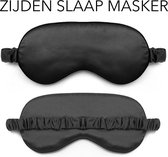 100% natuurlijk zijden slaapmasker, zijden hoes elastisch hoofdband verstelbaar, superzacht oogmasker voor slaap (zwart)
