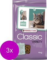 Versele-Laga Classic Variety Cat 4-Mix - Nourriture pour chats - 3 x 4 kg