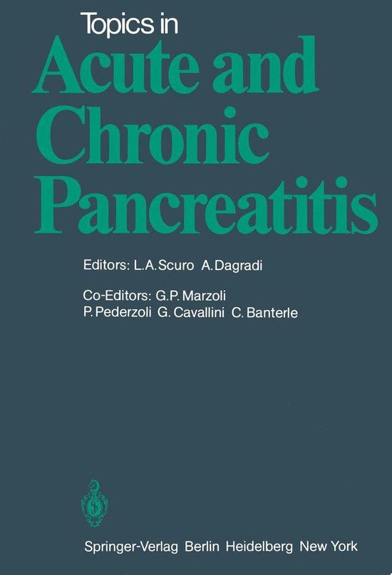 Medicine (R0) - Topics in Acute and Chronic Pancreatitis - cover