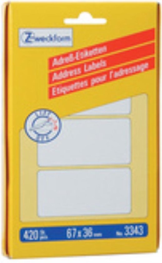 Foto: Avery addressing labels a4 67 x 38 wit zelfklevend label