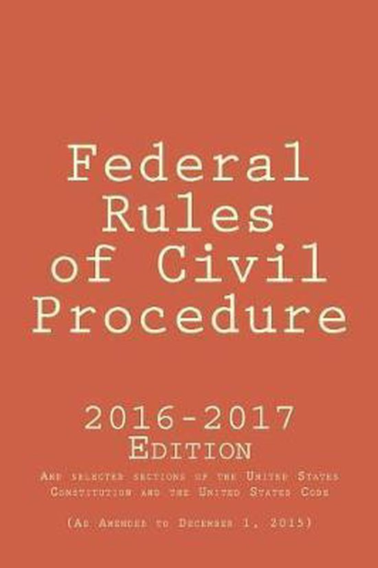 Federal Rules of Civil Procedure 9781523711673 Women Of Color