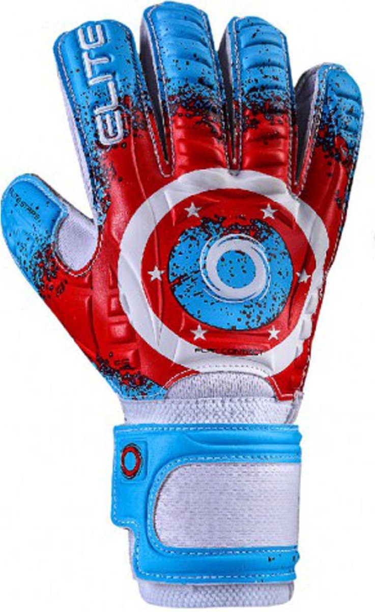 Elite Sport Stars Keepershandschoenen Kinderen - Wit / Royal / Rood | Maat: 4