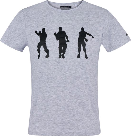 Fortnite-T-shirt-met-korte-mouw-grijs-maat-XL