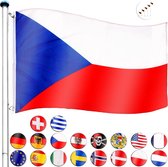 Vlaggenmast - 6.5M - incl vlag Tsjechië