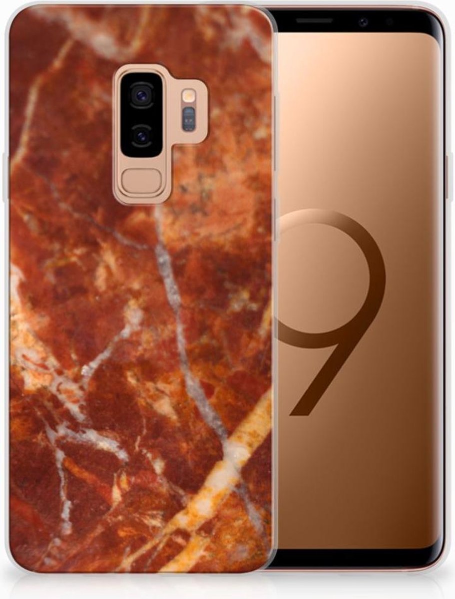 Samsung Galaxy S9 Plus TPU Siliconen Hoesje Marmer Bruin
