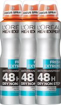 L’Oréal Paris Men Expert Fresh Extreme 48H Deodorant Spray - 3 X 150ml - Voordeelverpakking - Anti Transpirant