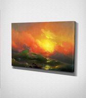 Century Waves - Painting Canvas - 30 x 40 cm - Schilderij - Canvas - Slaapkamer - Wanddecoratie  - Slaapkamer - Foto op canvas