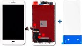 Compleet LCD Scherm voor de iPhone 8 PLUS incl. tempered glass screenprotector + plakstrip |Wit/White|AAA+ reparatie onderdeel