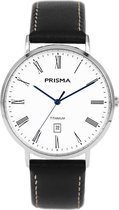 Prisma Titanium P.1485 Tailor herenhorloge leer zwart