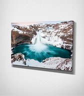 Aldeyjarfoss Waterfall In Iceland Canvas - 120 x 80 cm - Landschap - Schilderij - Canvas - Slaapkamer - Wanddecoratie  - Slaapkamer - Foto op canvas