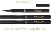 L’Oréal Paris Super Liner Perfect Slim Eyeliner - Zwart 3 stuk