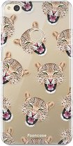 Huawei P8 Lite 2017 hoesje TPU Soft Case - Back Cover - Cheeky Leopard / Luipaard hoofden
