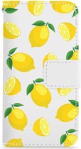iPhone 6 Plus hoesje - Bookcase - Hoesje met pasjes - Lemons / Citroen / Citroentjes