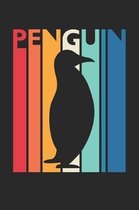 Vintage Penguin Notebook - Gift for Animal Lover - Colorful Penguin Diary - Retro Penguin Journal