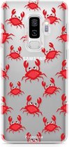 Fooncase Hoesje Geschikt voor Samsung Galaxy S9 Plus - Shockproof Case - Back Cover / Soft Case - Crabs / Krabbetjes / Krabben