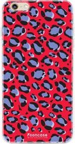 iPhone 6 / 6S hoesje TPU Soft Case - Back Cover - Luipaard / Leopard print / Rood