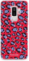 Samsung Galaxy S9 Plus hoesje TPU Soft Case - Back Cover - Luipaard / Leopard print / Rood