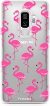 Samsung Galaxy S9 Plus hoesje TPU Soft Case - Back Cover - Flamingo