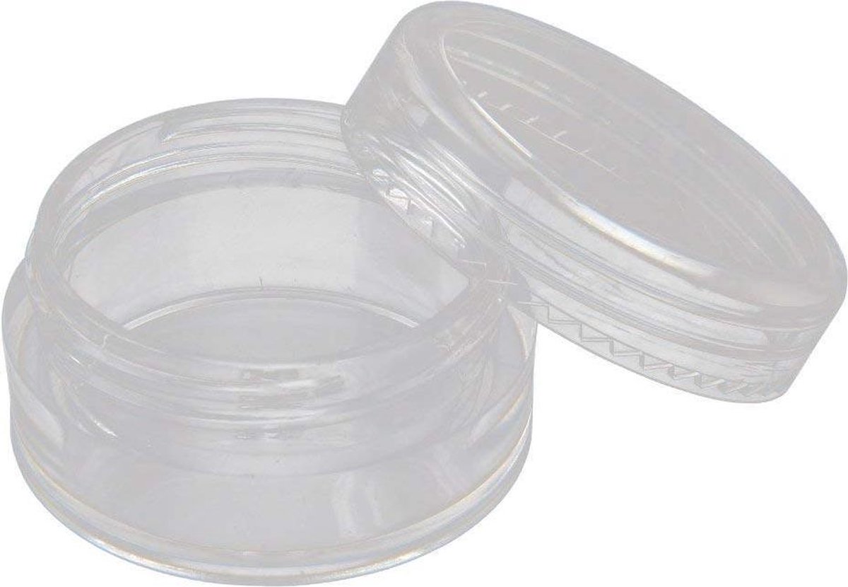 50 Lege samples 5 ml / 5 gram / makeup / monster / plastic potjes ...