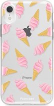 Fooncase Hoesje Geschikt voor iPhone XR - Shockproof Case - Back Cover / Soft Case - Ice Ice Baby / Ijsjes / Roze ijsjes
