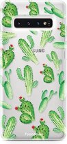 Samsung Galaxy S10 hoesje TPU Soft Case - Back Cover - Cactus