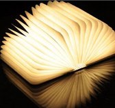 Grafico boeklamp - Donker houten cover - Led verlichting, oplaadbaar