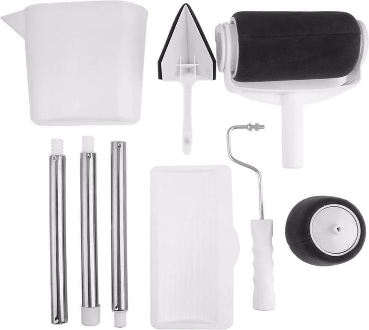 Paint Roller Pro Plus Verfroller met reservoir Verfset met steel (wit