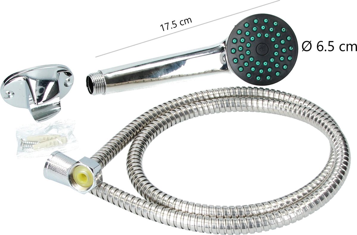 Douchekop met Slang en Steun RVS Handdouche Douche kop