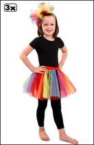 3x Tule rokje regenboog meisjes one size